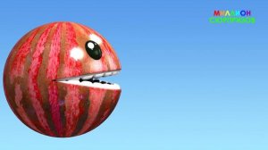 Учим цвета с 3D Pacman | Учим цифры от 1 до 20| 3D Цифры Арбузы | Учим цвета с 3Д Пакманом для дете