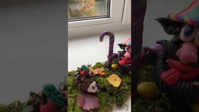 Поделка из шишек и пластилина смотреть онлайн