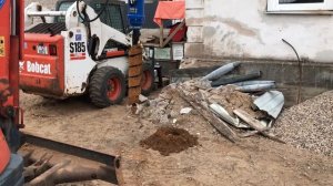 Гидробур для мини экскаватора. Первый запуск. Диаметр 20,30,40см. Earth auger for mini digger 3500n