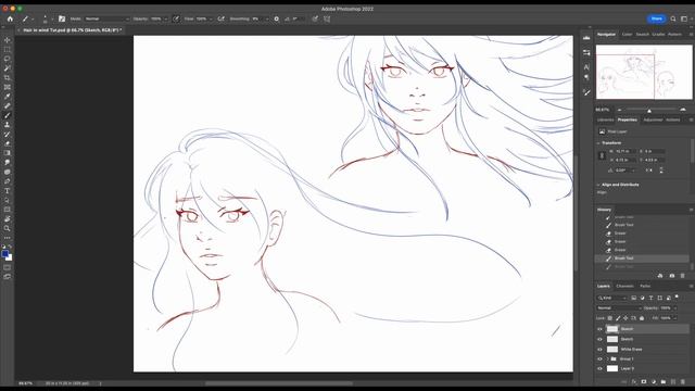 How To Draw Hair Blowing In The Wind смотреть онлайн