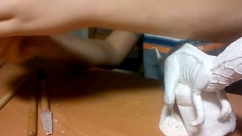 Dinosaurs. Sculpture. How to make an Allosaurus. Динозавры. Скульптура. Как слепить аллозавра.