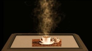 создание пара над чашкой кофе 3