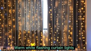 supplier of 3x3m LED String window warm white Wedding icicle string Lights in china best price