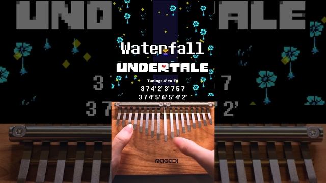 Undertale - Waterfall | Kalimba Tutorial easy tabs MAGADI M17 kalimba