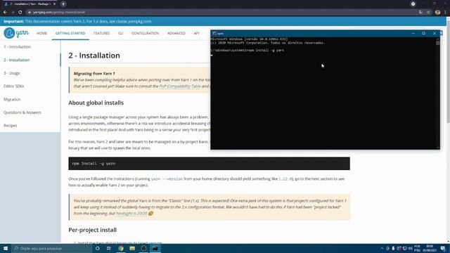 Como instalar o Yarn no Windows смотреть онлайн