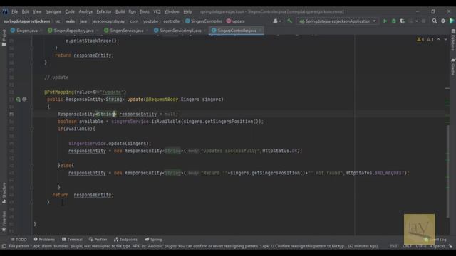 #CRUD API Part - 7 | Controller layer | Java concepts by Jay tutorial | смотреть онлайн