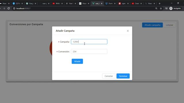 HolePie Chart with Vuejs and Google Charts смотреть онлайн