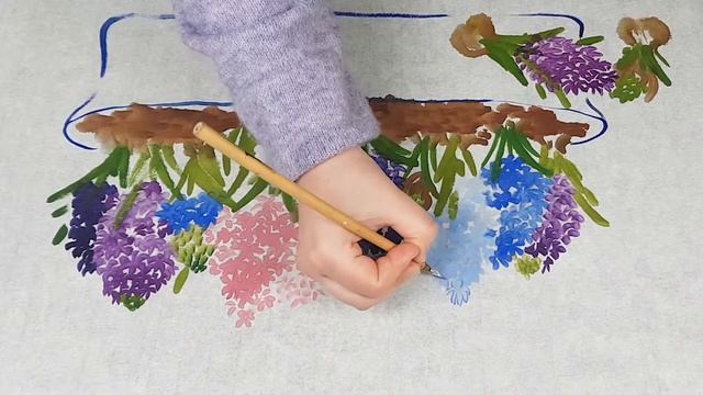 Как рисовать Гиацинты видео урок How to draw Hyacinths tutorial 히아신스 그림 그리기 смотреть онлайн