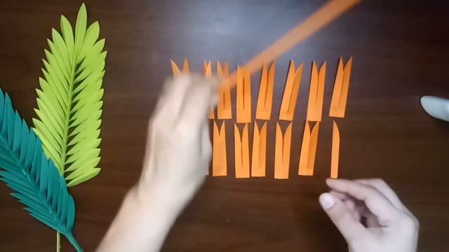 DIY PALM LEAVES EASY PAPER LEAVES MAKING FOR DECORATON смотреть онлайн