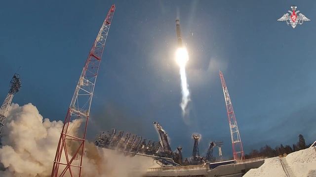 Пуск ракеты-носителя «Союз-2.1в» с космодрома «Плесецк»