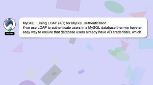 MySQL : Using LDAP (AD) for MySQL authentication