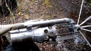 Испытание форсунки мини  земснаряда !