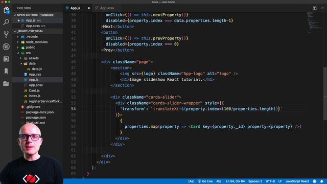 React Image Slideshow Tutorial смотреть онлайн