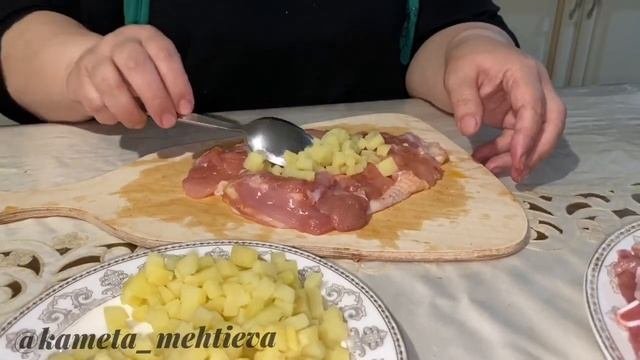 Куриные рулеты с тремя начинками