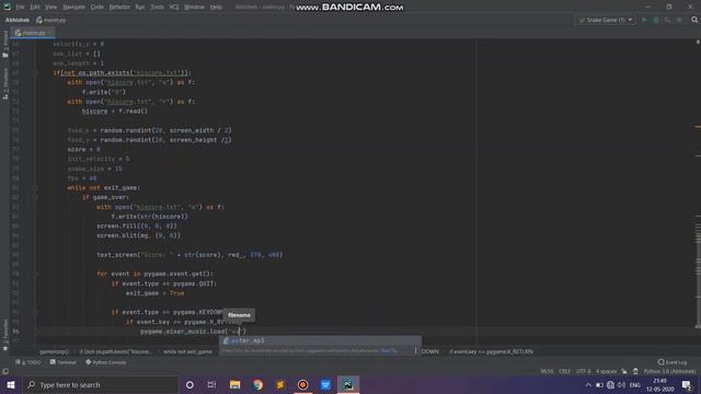 Making a Snake Game using Python in Pycharm смотреть онлайн