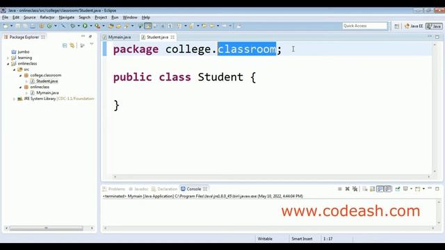 sub package in java | sub package in java example