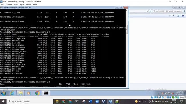 Memory Forensics using Volatility Framework demo with Cridex.vmem смотреть онлайн