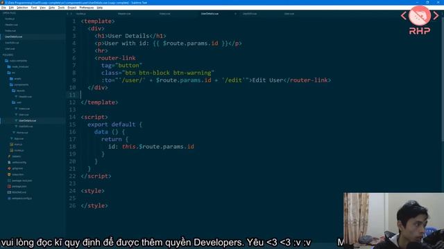 Ep16 | #13 | Viết linh hoạt hơn với tên của routes Vue.js - RHP Team