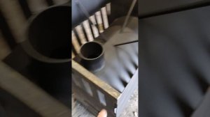 Банная печь из 530 трубы, толщина 8 мм. дымоход ∅133 труба. Печь топиться из парного помещения.