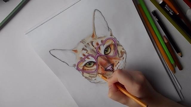 Мастер класс по созданию картины - Бенгальская Кошка