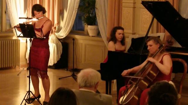 Piazzolla Oblivión Trio Rosnitschek flute von Albrecht cello Panagopoulos piano Heidelberg смотреть онлайн