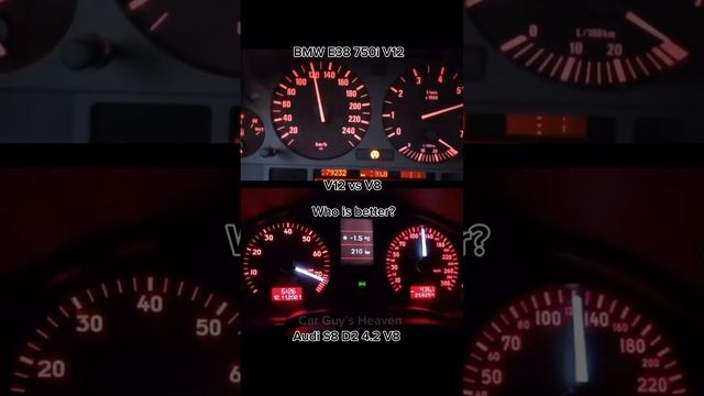 BMW E38 750i vs Audi S8 D2 4.2         V12 vs V8