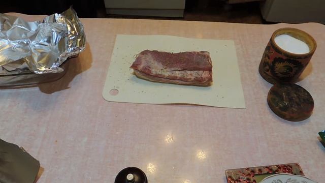 Свинина запеченная в духовке.Свиная прослойка!