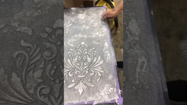 Stencil + Liquid Metal! #feidal #декор смотреть онлайн