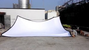 SR2300 White Canvas Fabric Material 300 Inches 4:3 Projection Screen