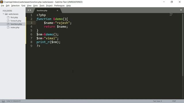 Return type Userdefine function in php 7.4 2020