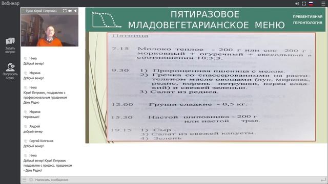 Выход из длительного голодания. Юрий Гущо