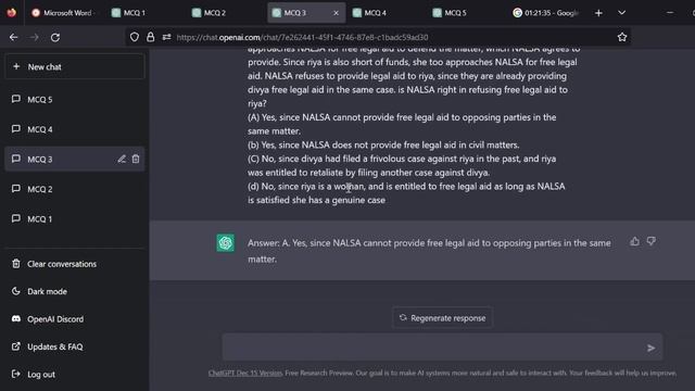 AI writes the Common Law Admission Test (ChatGPT)