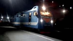прибытие и отправление электровоза эп1м-476 с поездом №301 Адлер-Гомель