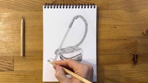 Как нарисовать пылесос карандашом | Рисунок для начинающих поэтапно
