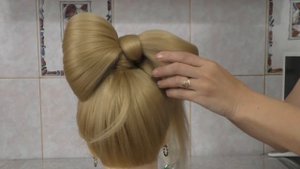 Прическа бант.Hair bow