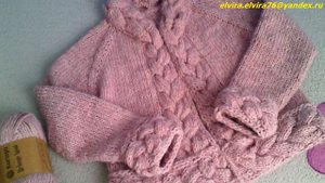 Вязаный Жакет с Косами/ Вязание спицами