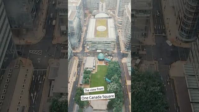 View From One Canada Square. Rainy day in London