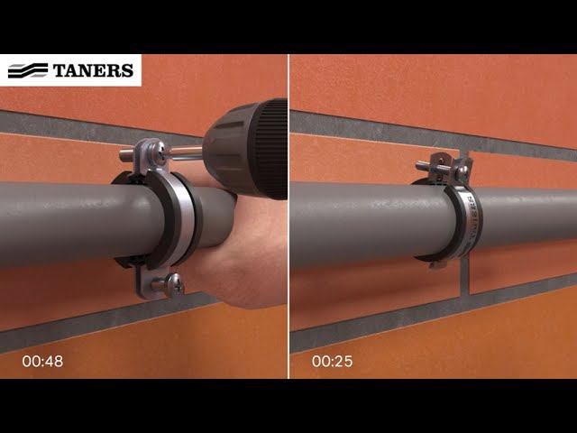 Одновинтовой хомут TANERS. Монтаж в 2 раза быстрее!