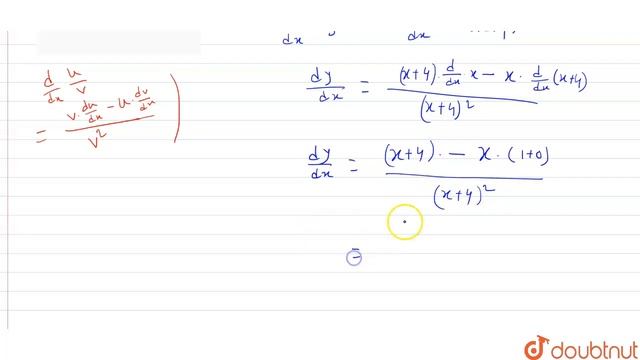 If `y = (x)/(x + 4)` prove that `x(dy)/(dx)+y (y-1) = 0 ` смотреть онлайн