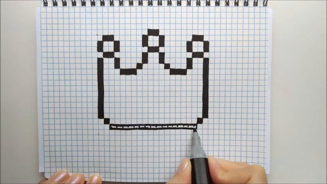 Как рисовать по клеточкам КОРОНУ #61 - #pixelart смотреть онлайн