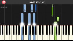 Lana Del Rey - "Love" Piano Tutorial - Chords - How To Play - Cover