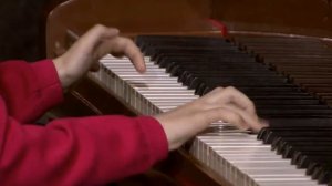Little student playing piano. "Boogie woogie"