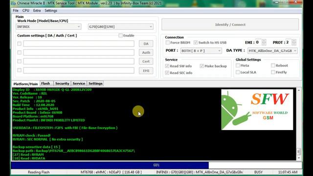 Infinix Note7 X690B Reset Frp Pattern Unlock By CM2