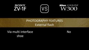 Sony ZV-1F vs. Nikon Coolpix W300： A Comparison of Specificationsvs. Nikon Coolpix W300: A Compariso