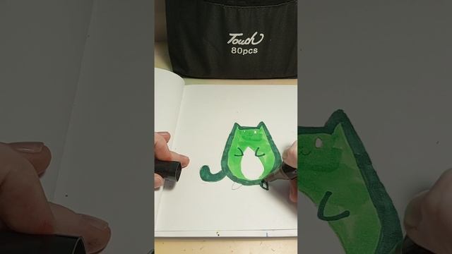 ?Как нарисовать фломастерами для скетчинга авокотика? смотреть онлайн