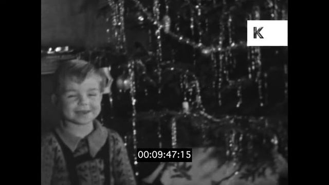1940s Germany, Children Singing By Christmas Tree, WWII Home Movies смотреть онлайн