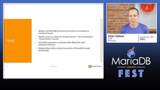 MySQL 8 vs MariaDB 10.5 - Peter Zaitsev - MariaDB Server Fest 2020 смотреть онлайн