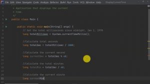 Java Tutorial | Application that displays the current time