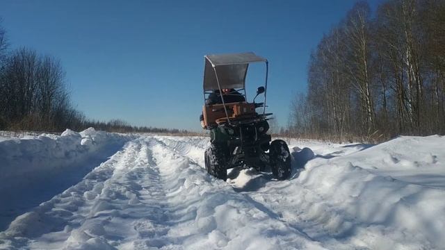 Зимний тест электроквадроцикла 1500w 60v