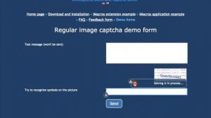 Regular image captcha solving example